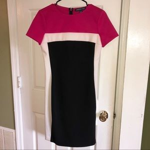 Pink, white, and black American living dress